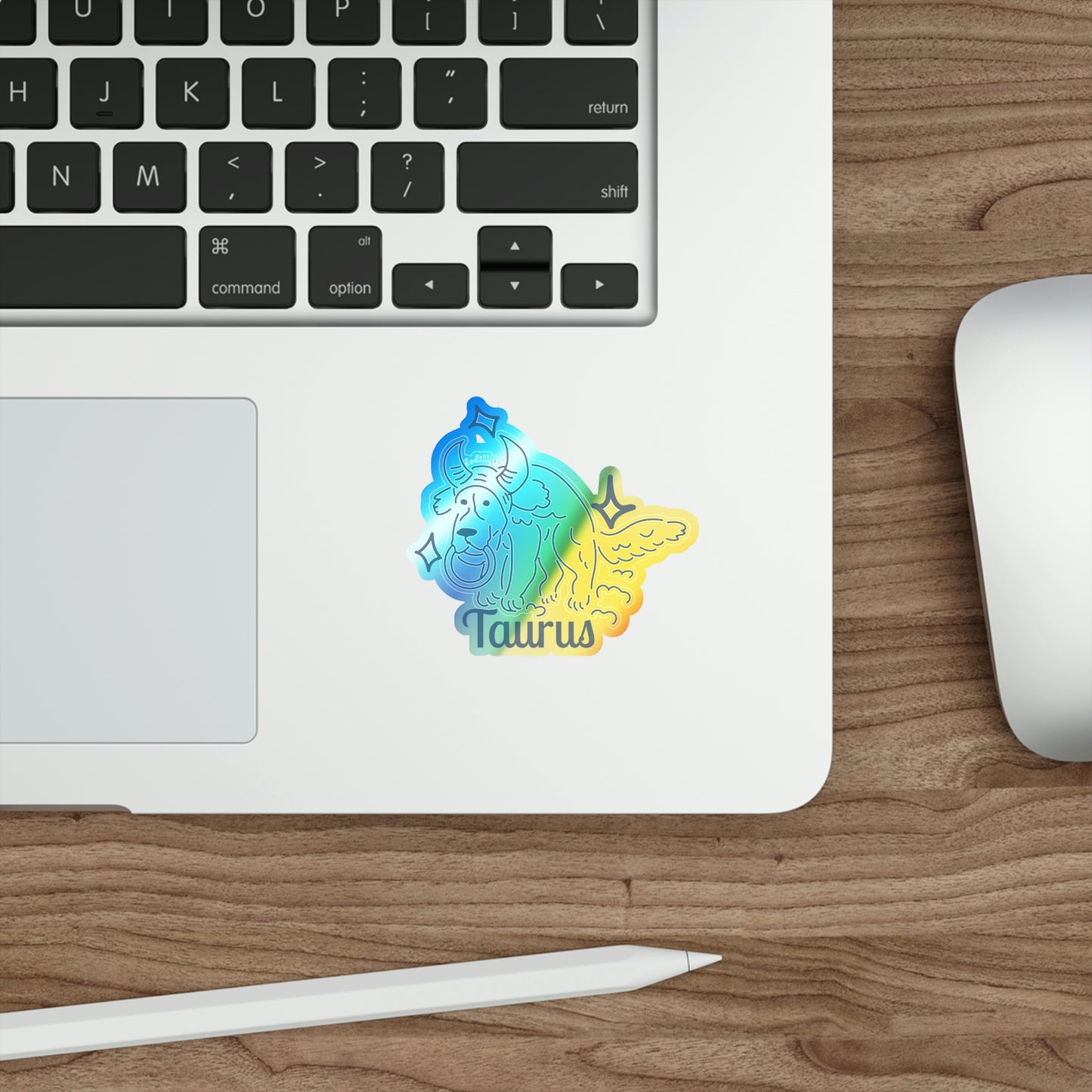 So Silly Astrology Dog | Holographic Die-cut Sticker - Taurus
