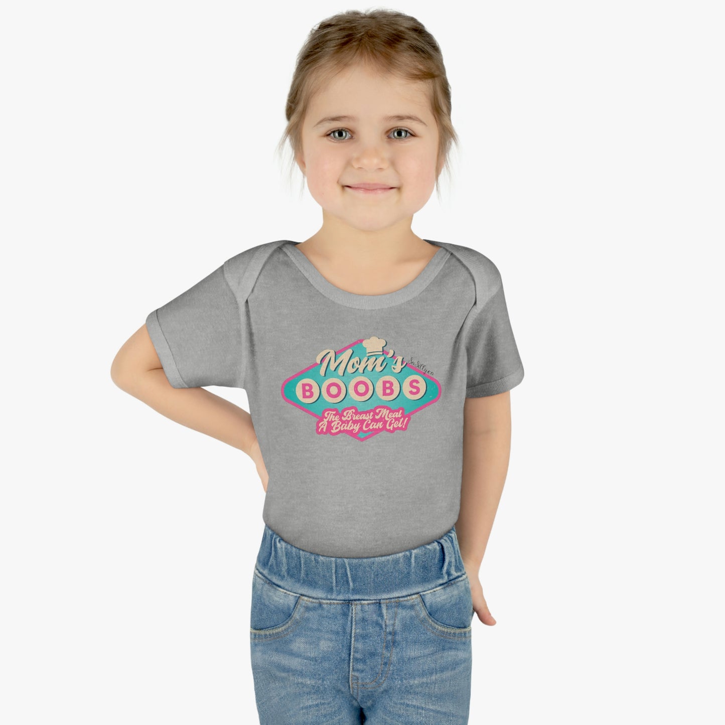Mom's Boobs - The Breast Meal a Baby Can Get Onesie