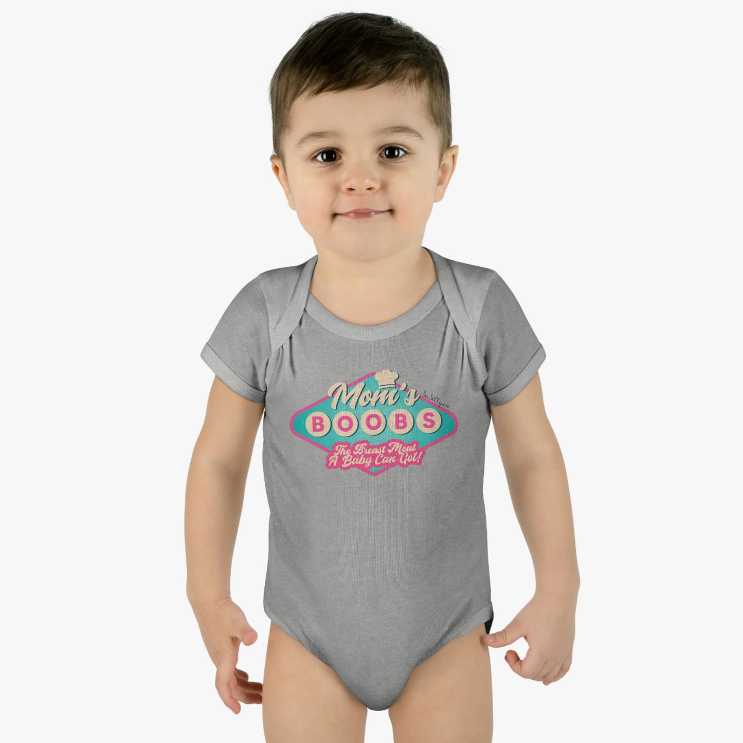 Mom's Boobs - The Breast Meal a Baby Can Get Onesie