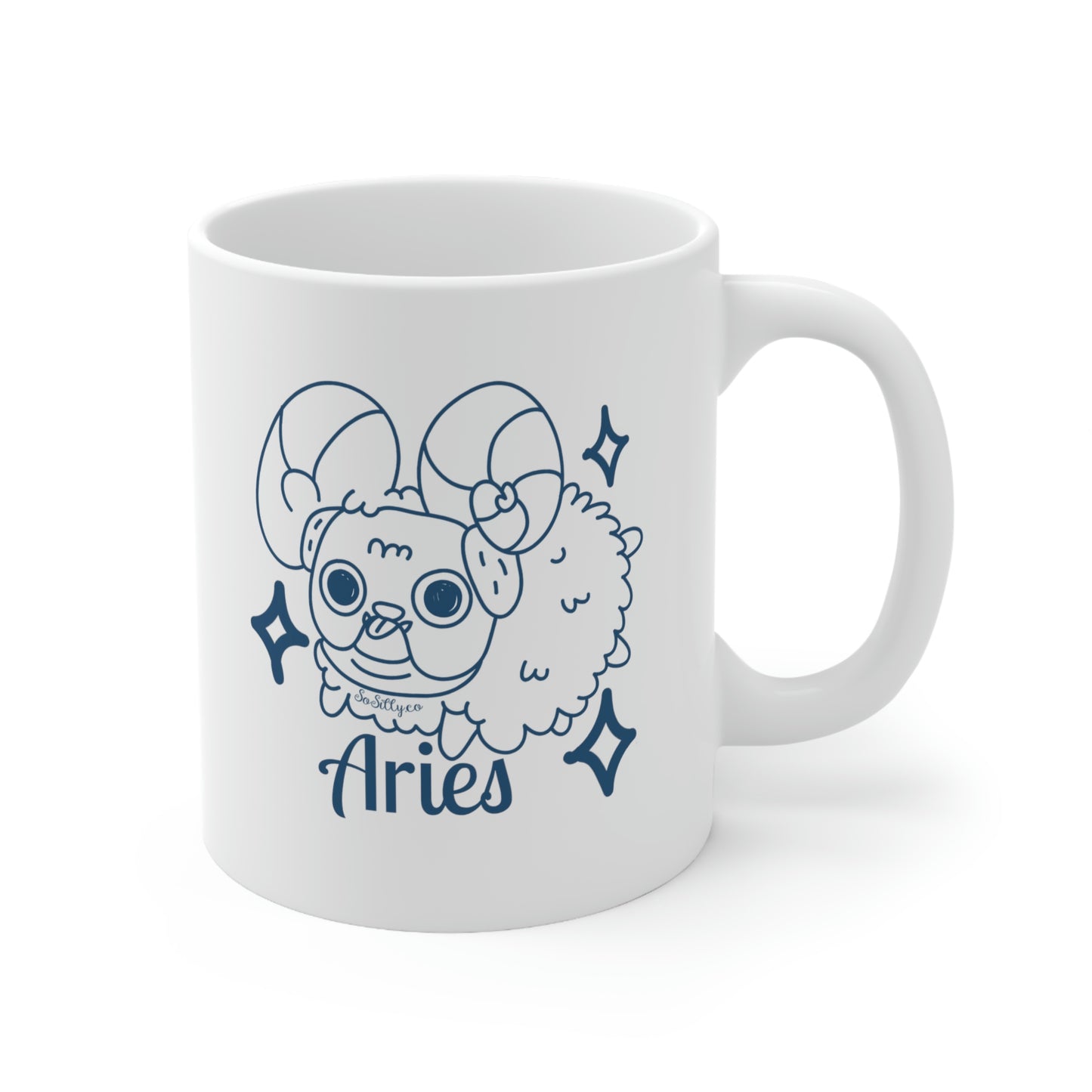 So Silly Astrology Dog | 11oz Ceramic Mug - Aries