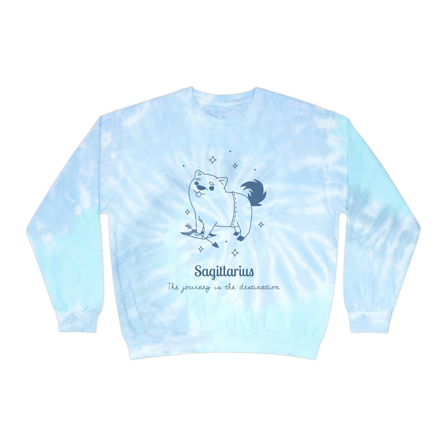 So Silly Astrology Dog | Unisex Tie-Dye Sweatshirt - Sagittarius