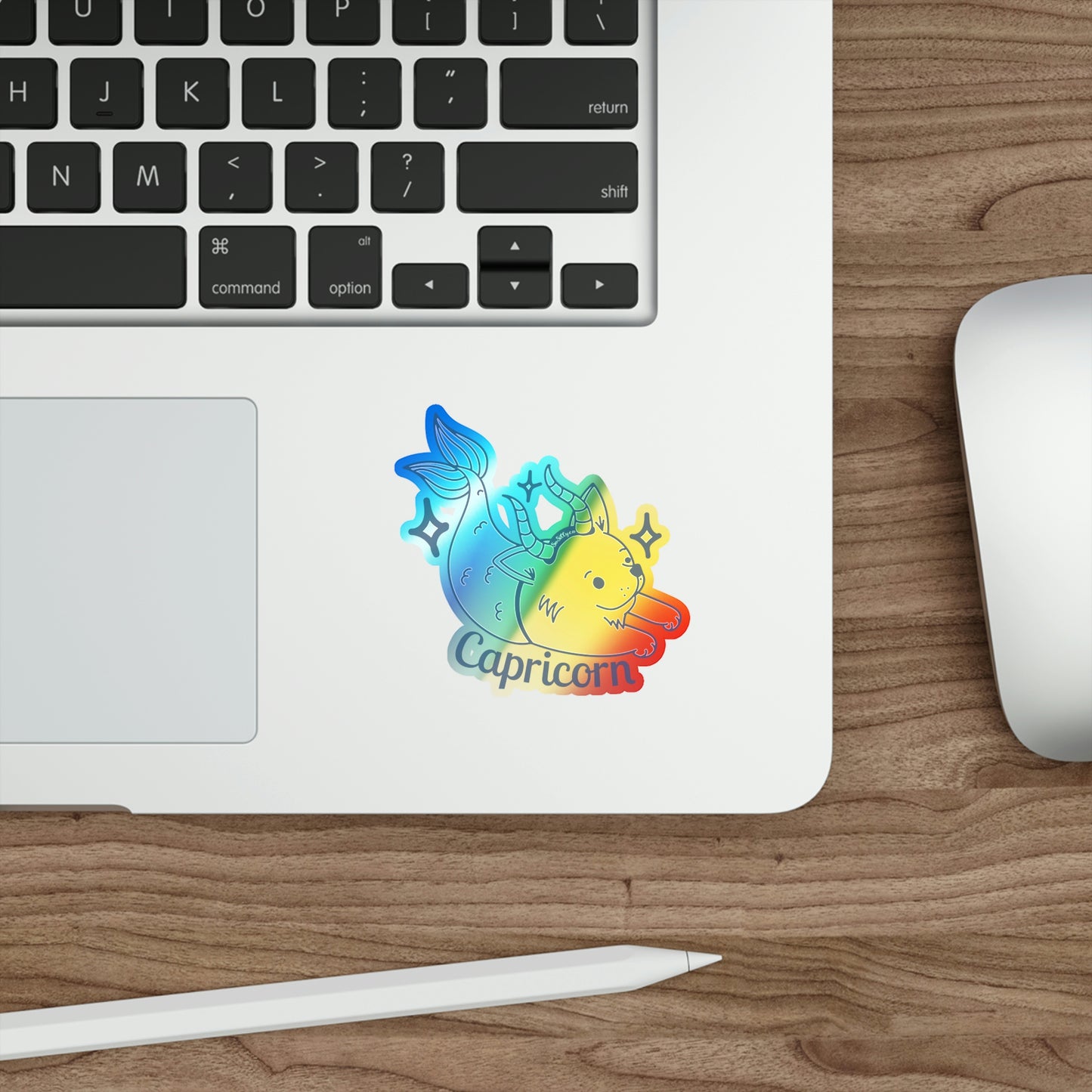 So Silly Astrology Dog | Holographic Die-cut Sticker - Capricorn