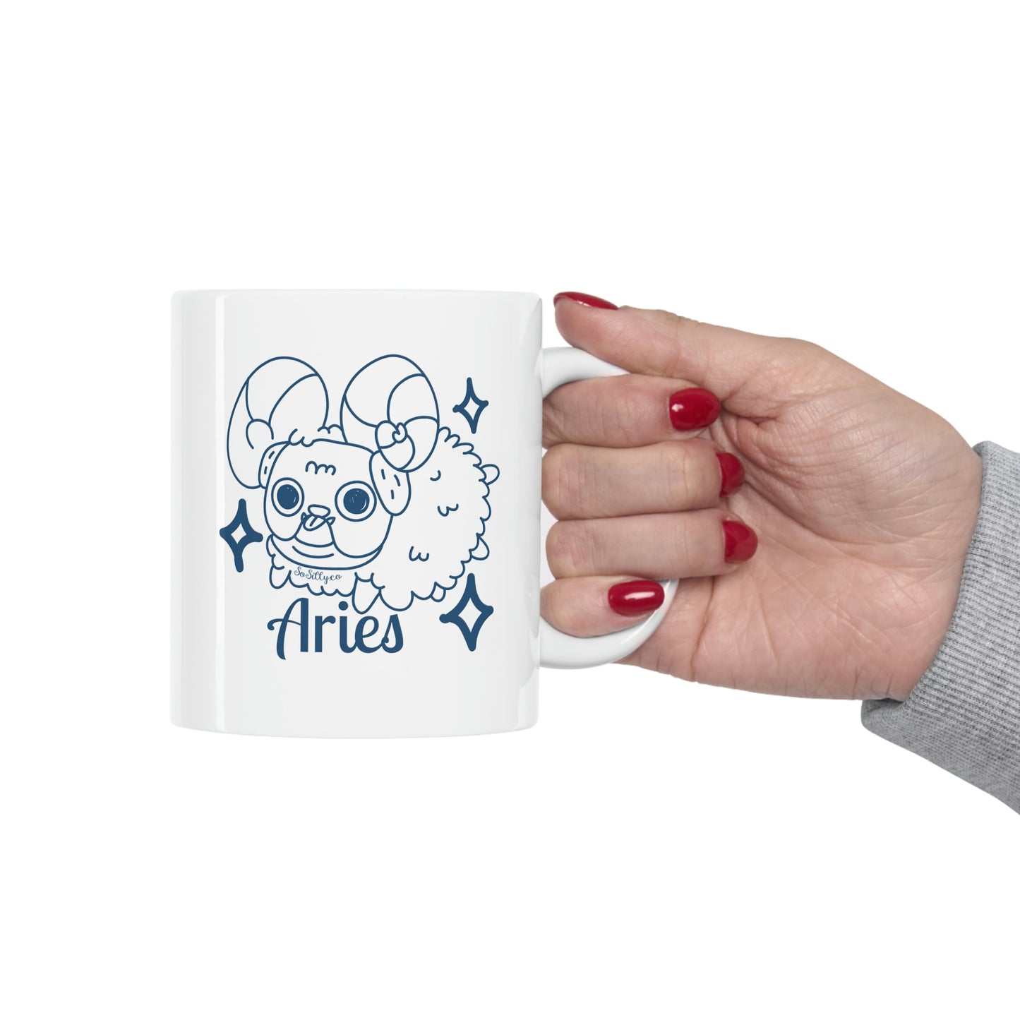 So Silly Astrology Dog | 11oz Ceramic Mug - Aries