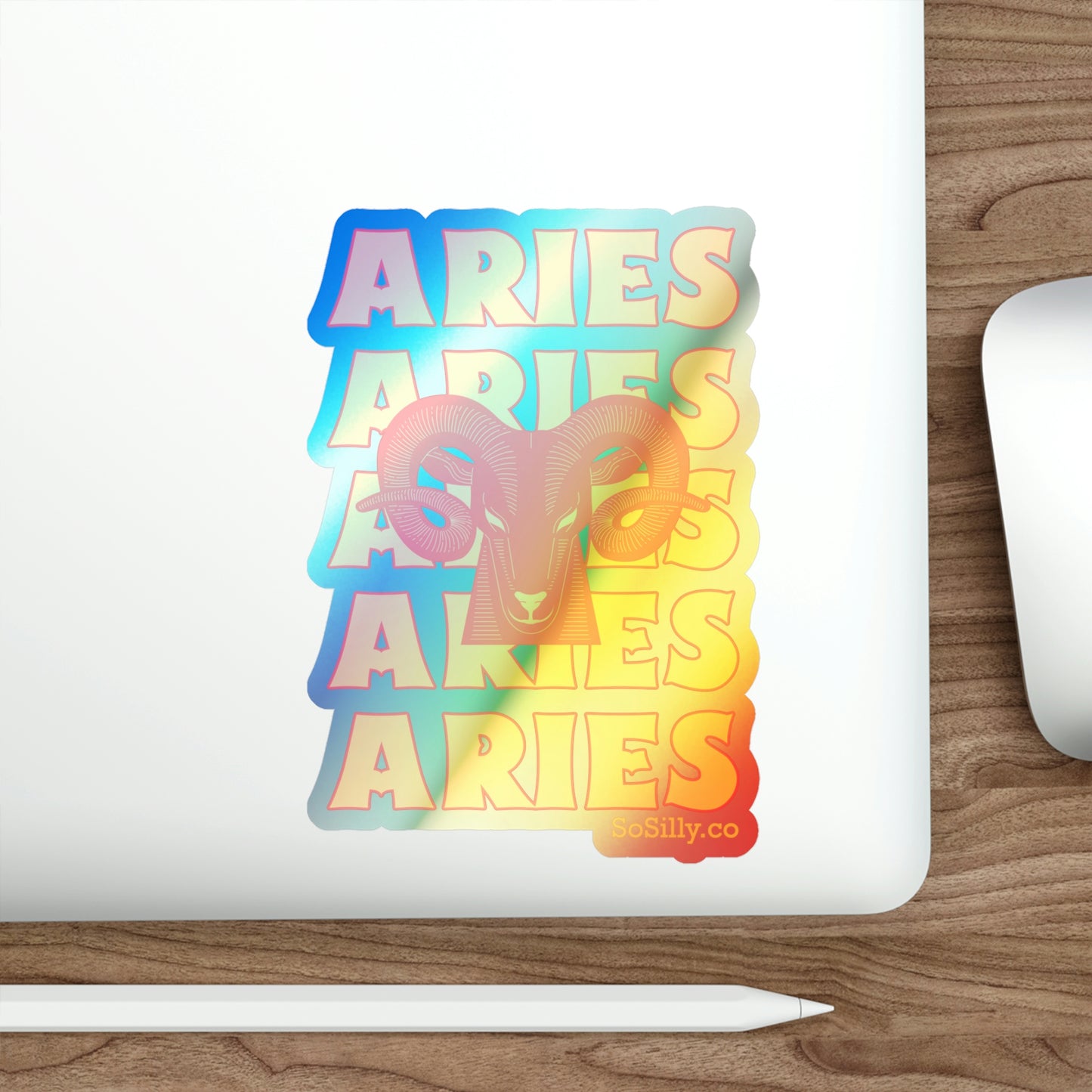 Intense Aries | Holographic Die-cut Sticker