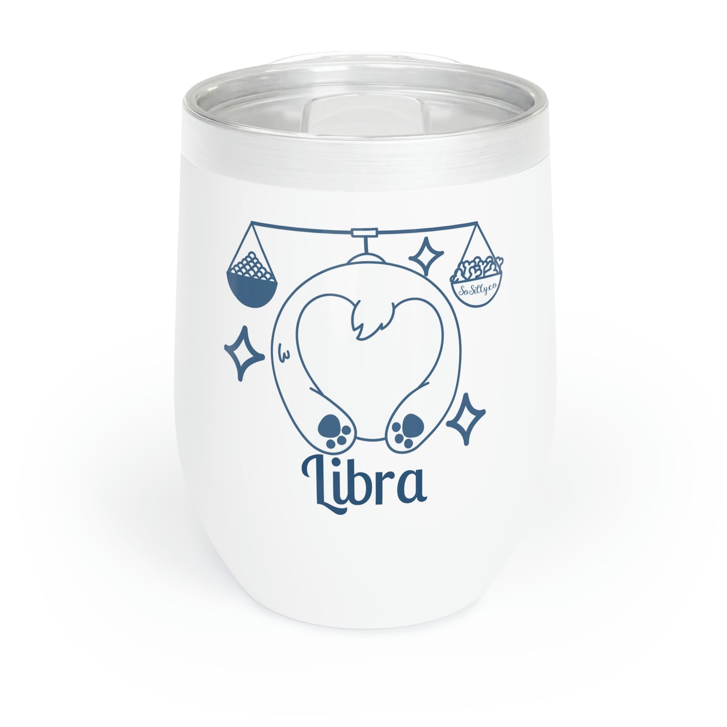 So Silly Astrology Dog | Chill Wine Tumbler - Libra