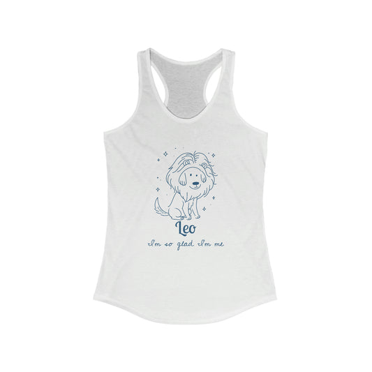 So Silly Astrology Dog | Women's Racerback Tank - Leo