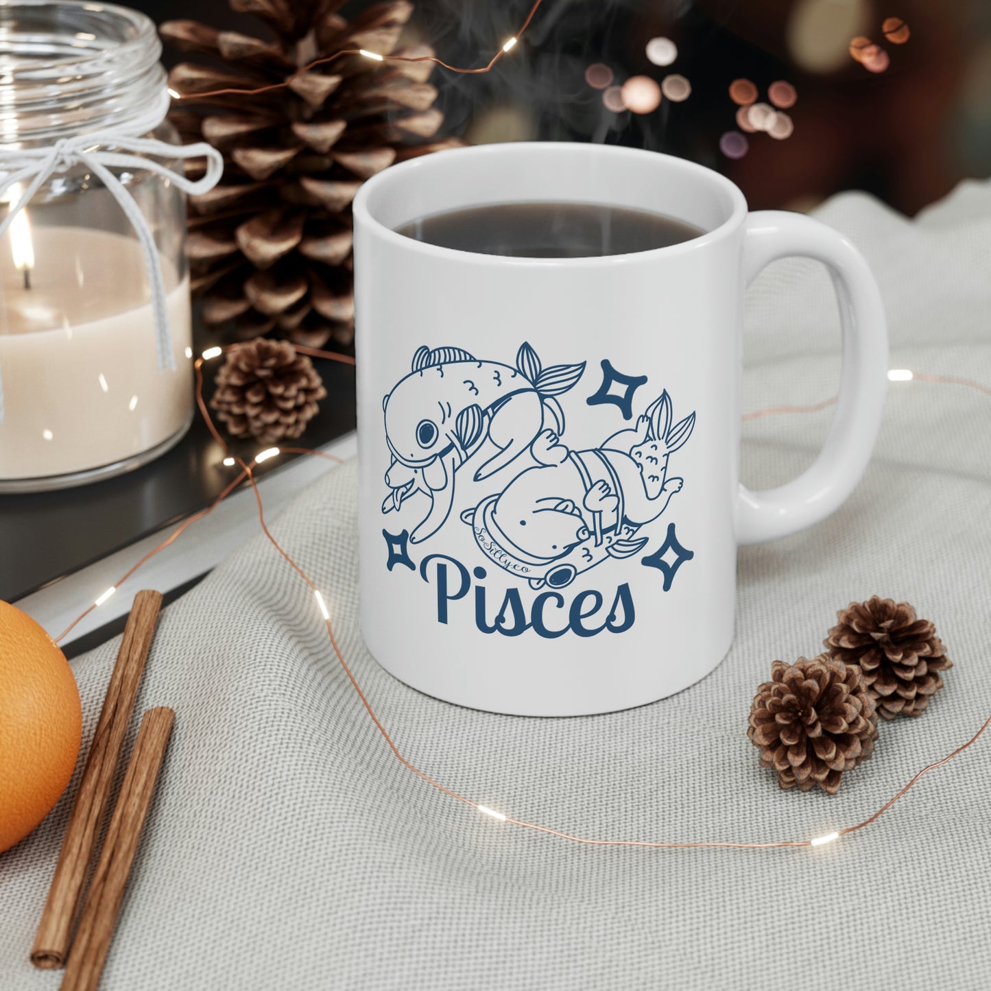 So Silly Astrology Dog | 11oz Ceramic Mug - Pisces