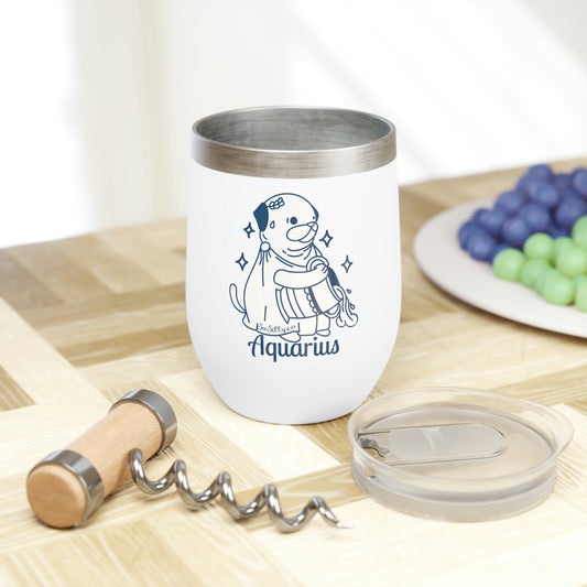 So Silly Astrology Dog | Chill Wine Tumbler - Aquarius