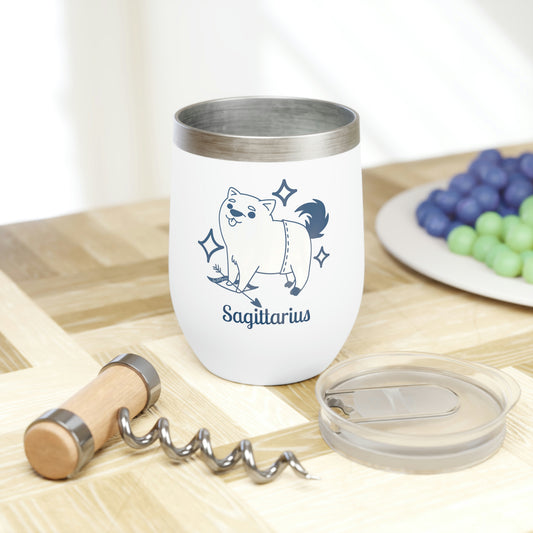 So Silly Astrology Dog | Chill Wine Tumbler - Sagittarius
