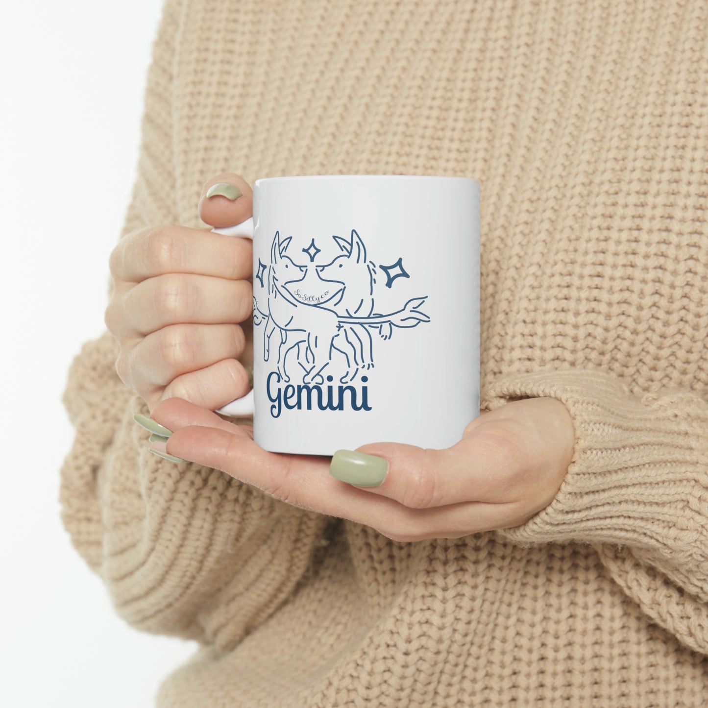 So Silly Astrology Dog | 11oz Ceramic Mug - Gemini