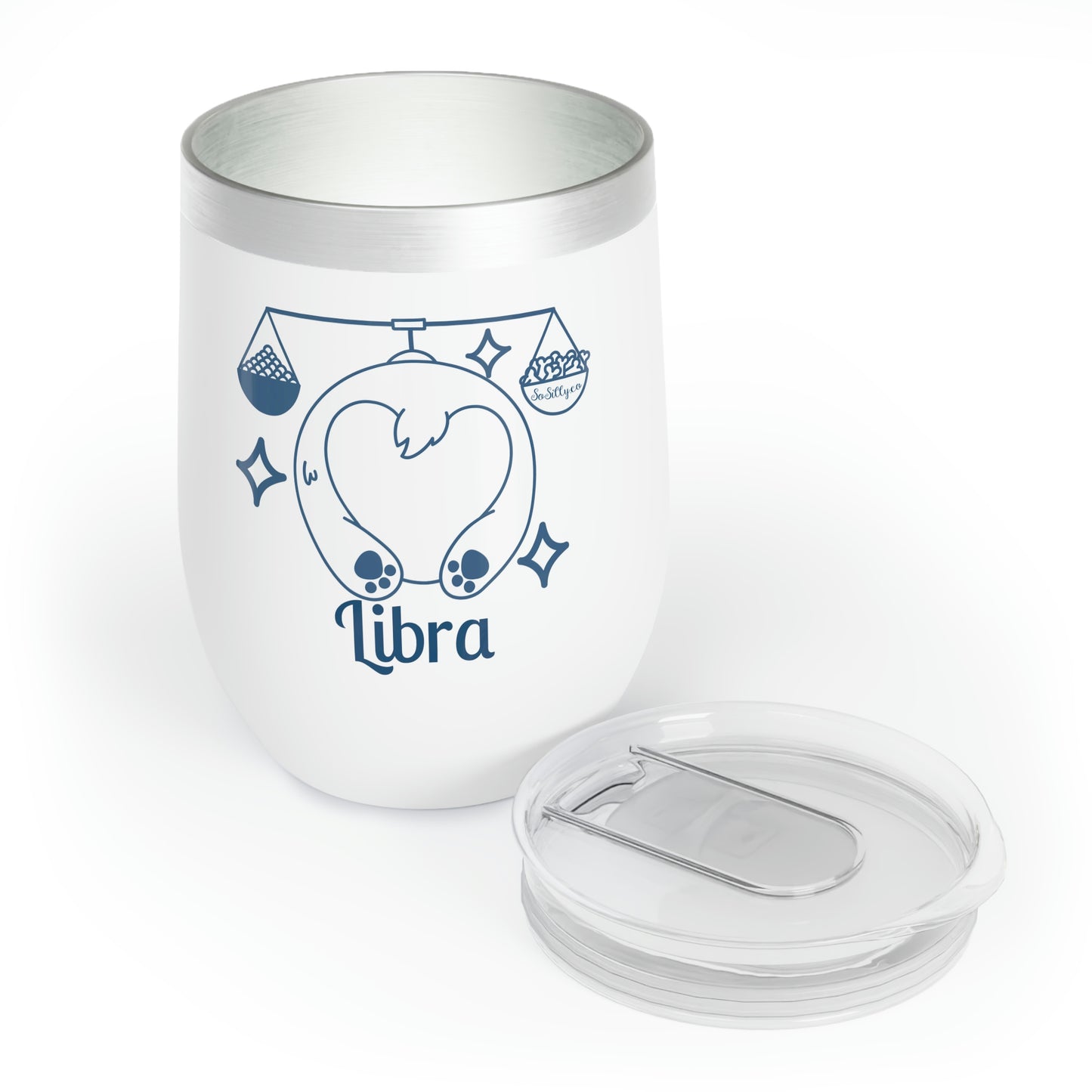 So Silly Astrology Dog | Chill Wine Tumbler - Libra