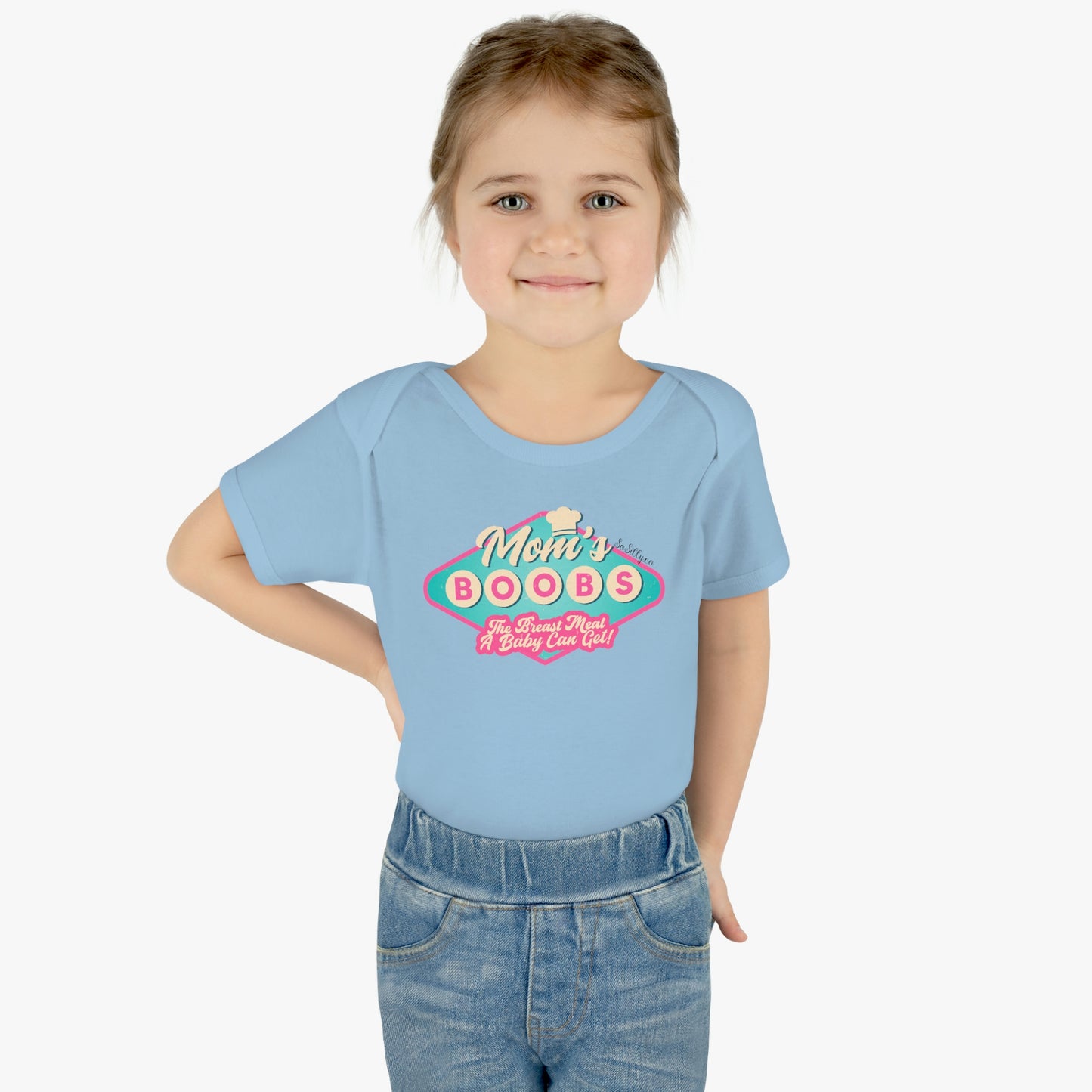 Mom's Boobs - The Breast Meal a Baby Can Get Onesie