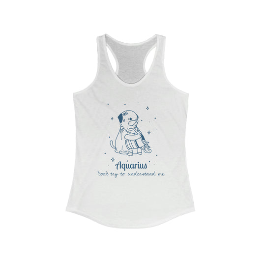 So Silly Astrology Dog | Women's Racerback Tank - Aquarius