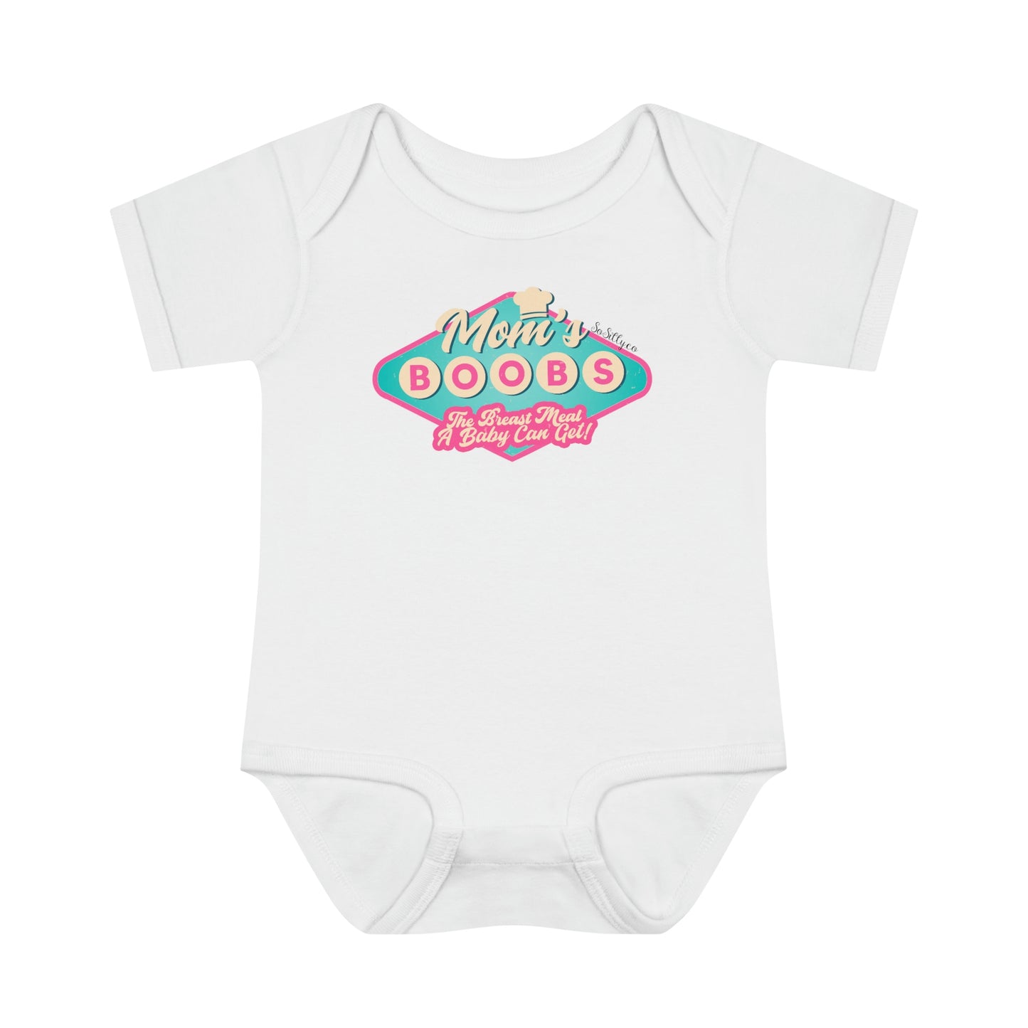 Mom's Boobs - The Breast Meal a Baby Can Get Onesie