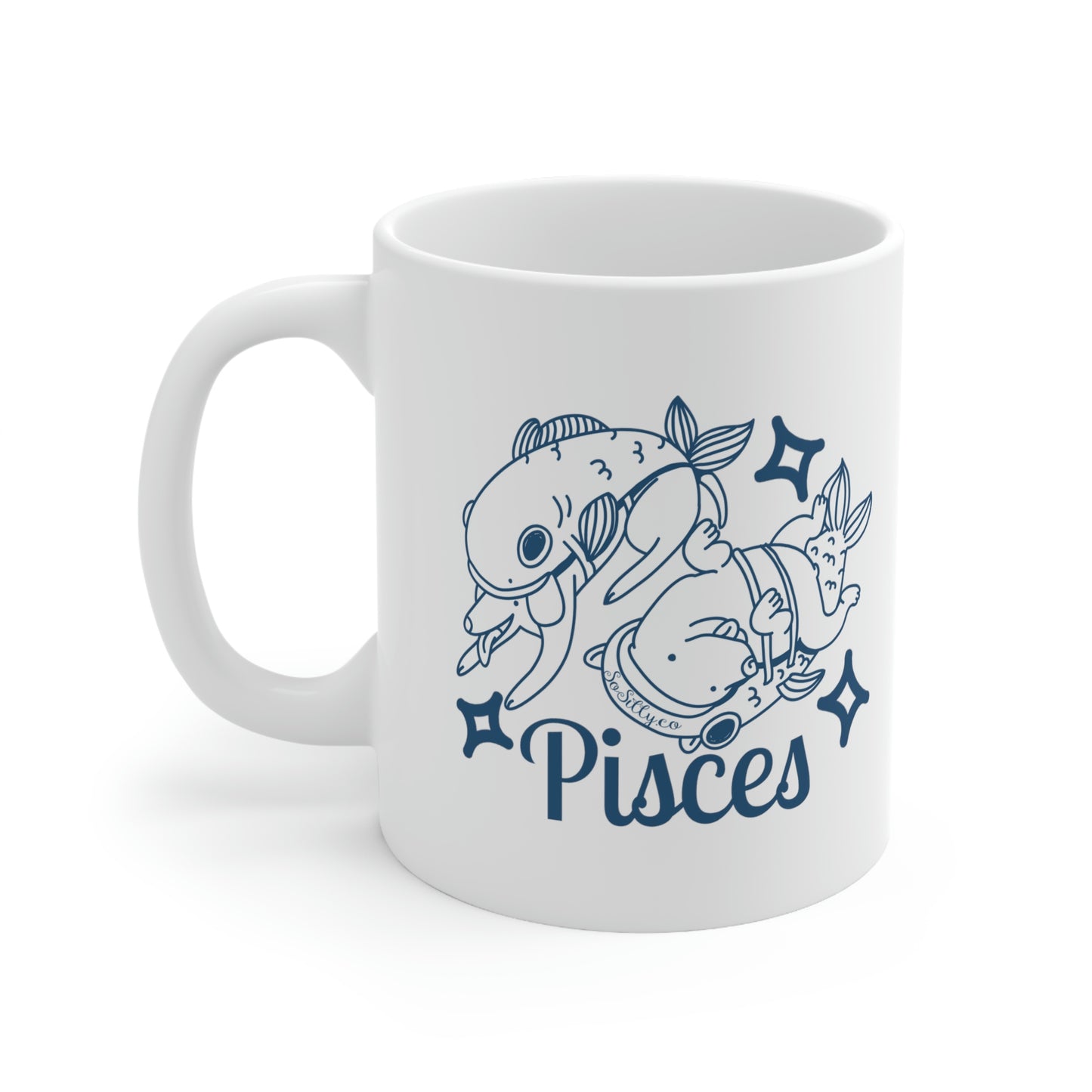 So Silly Astrology Dog | 11oz Ceramic Mug - Pisces