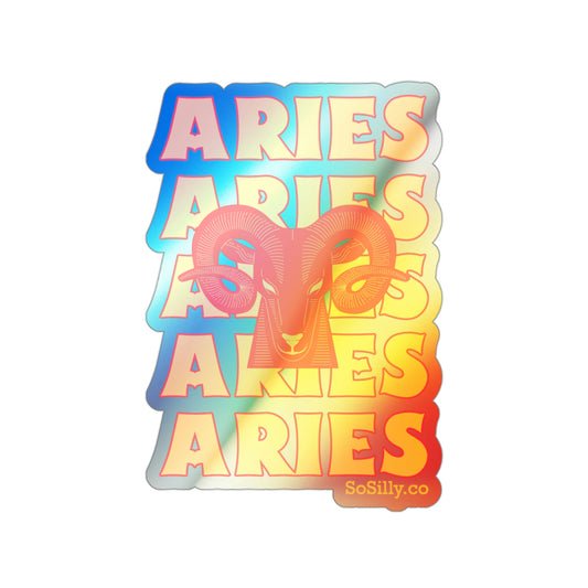 Intense Aries | Holographic Die-cut Sticker