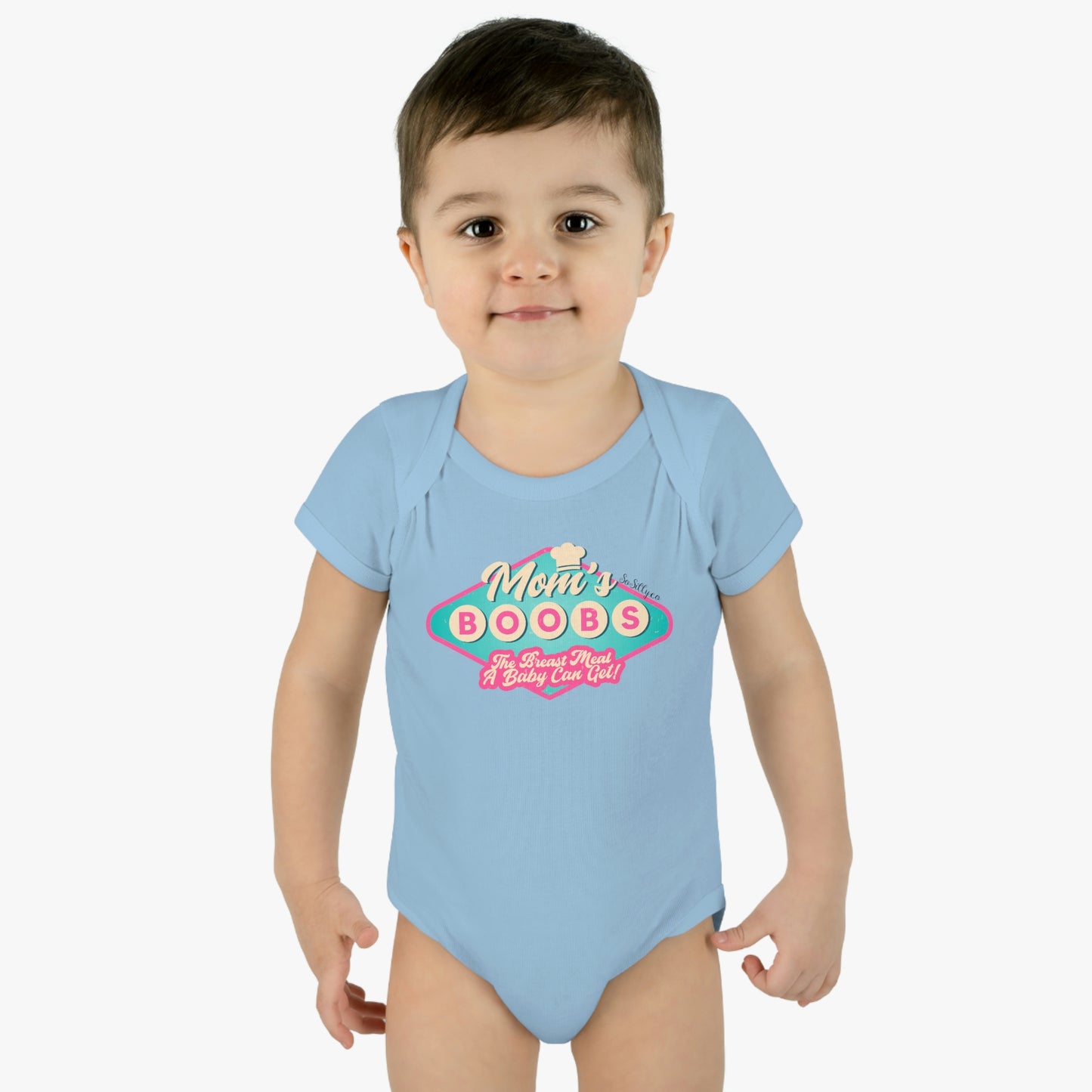Mom's Boobs - The Breast Meal a Baby Can Get Onesie