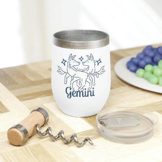 So Silly Astrology Dog | Chill Wine Tumbler - Gemini