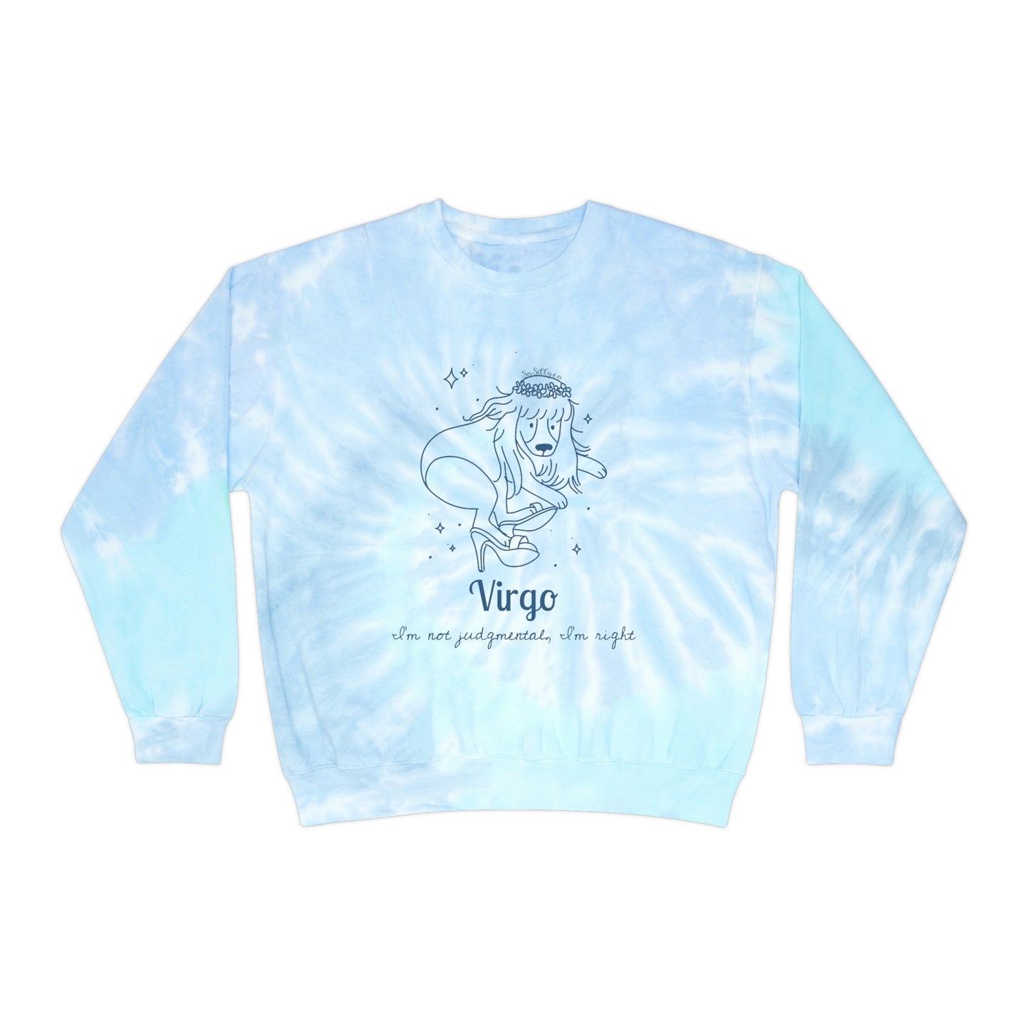 So Silly Astrology Dog | Unisex Tie-Dye Sweatshirt - Virgo