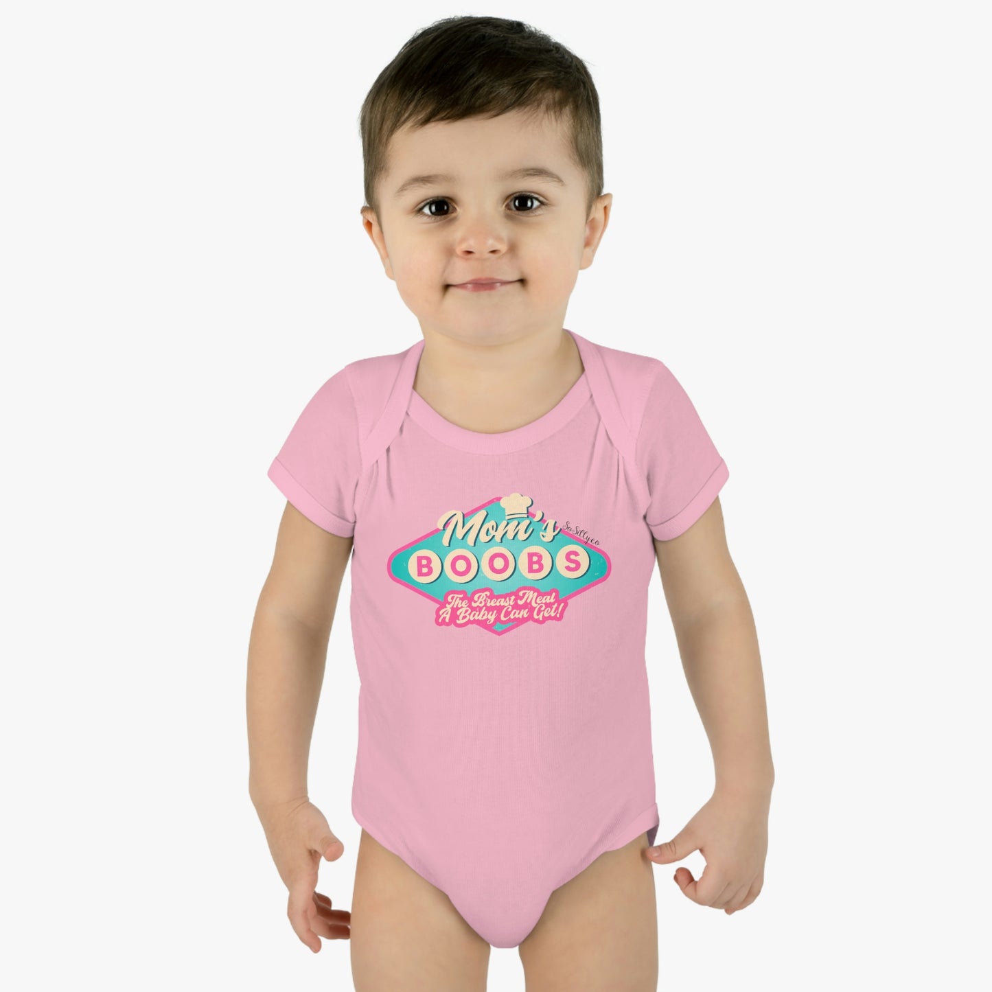 Mom's Boobs - The Breast Meal a Baby Can Get Onesie