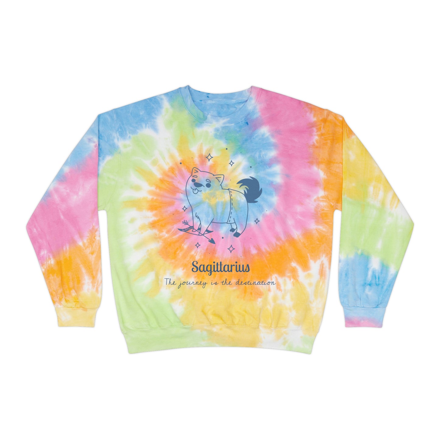 So Silly Astrology Dog | Unisex Tie-Dye Sweatshirt - Sagittarius