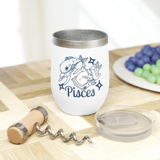 So Silly Astrology Dog | Chill Wine Tumbler - Pisces