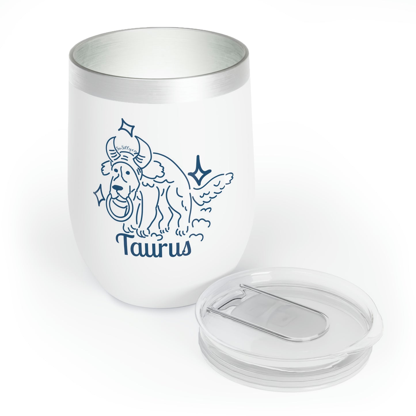 So Silly Astrology Dog | Chill Wine Tumbler - Taurus