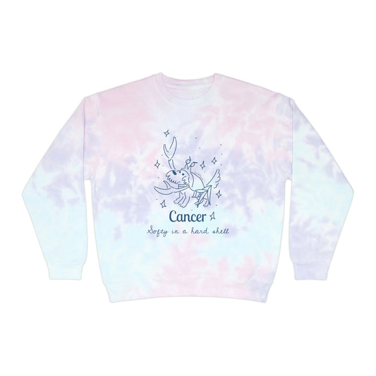 So Silly Astrology Dog | Unisex Tie-Dye Sweatshirt - Cancer