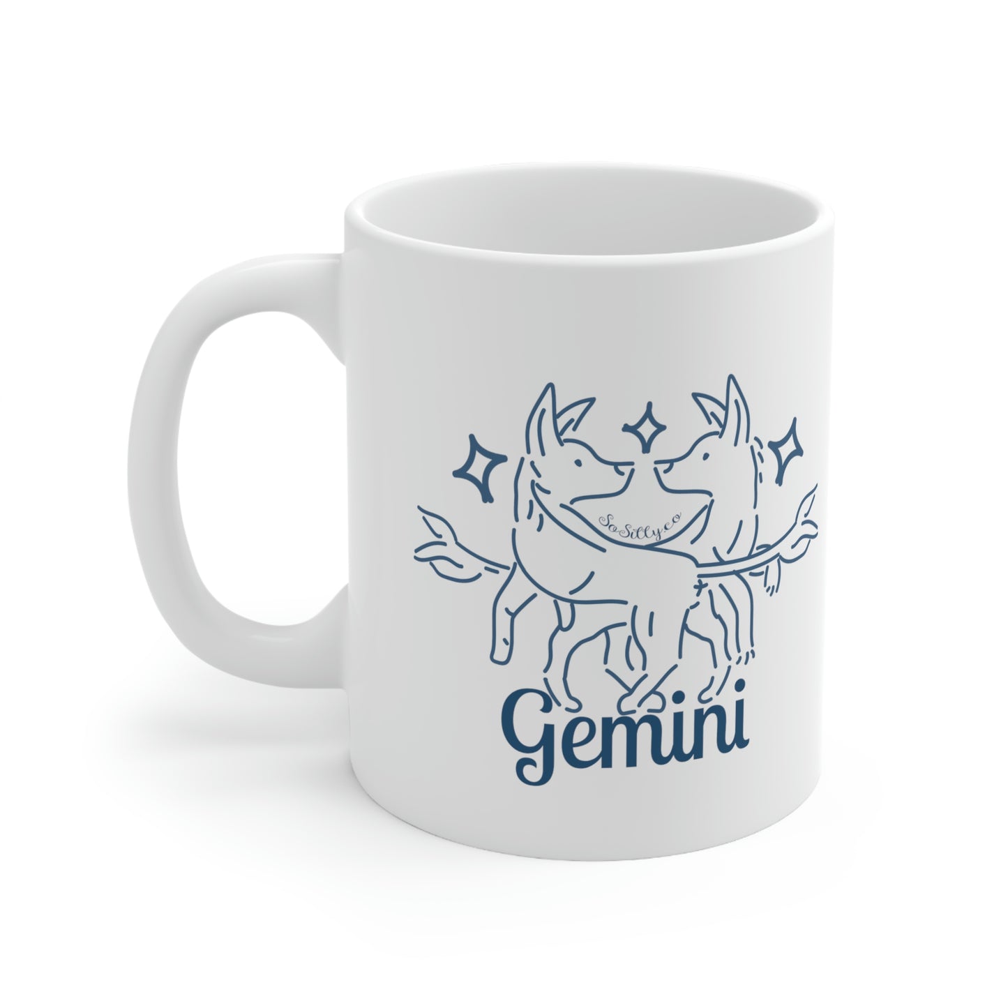 So Silly Astrology Dog | 11oz Ceramic Mug - Gemini