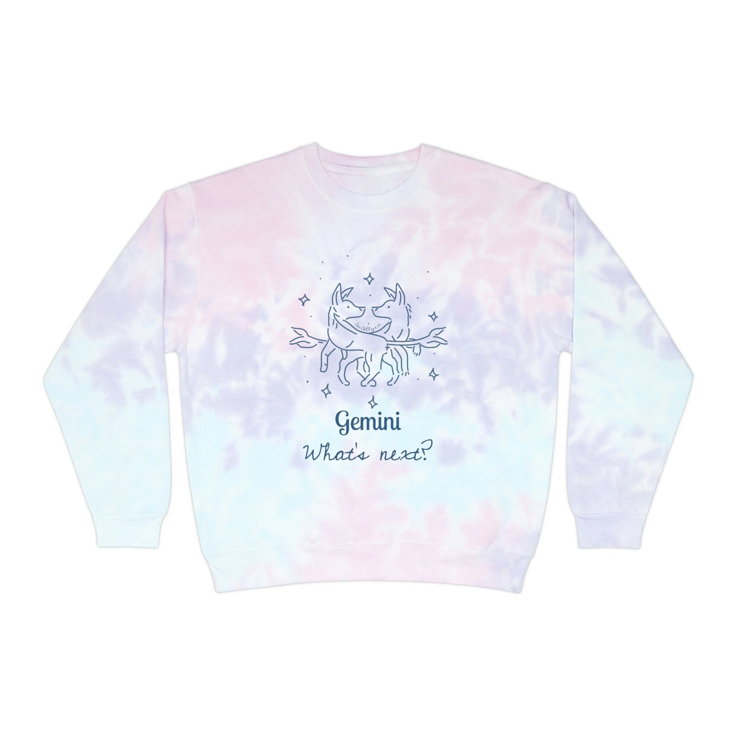 So Silly Astrology Dog | Unisex Tie-Dye Sweatshirt - Gemini