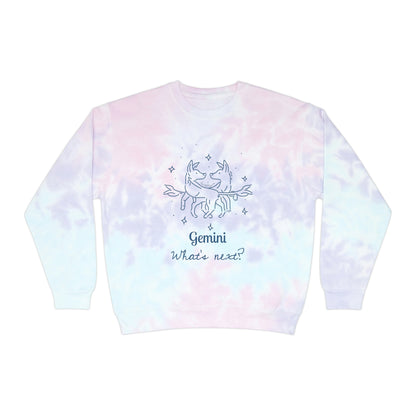 So Silly Astrology Dog | Unisex Tie-Dye Sweatshirt - Gemini