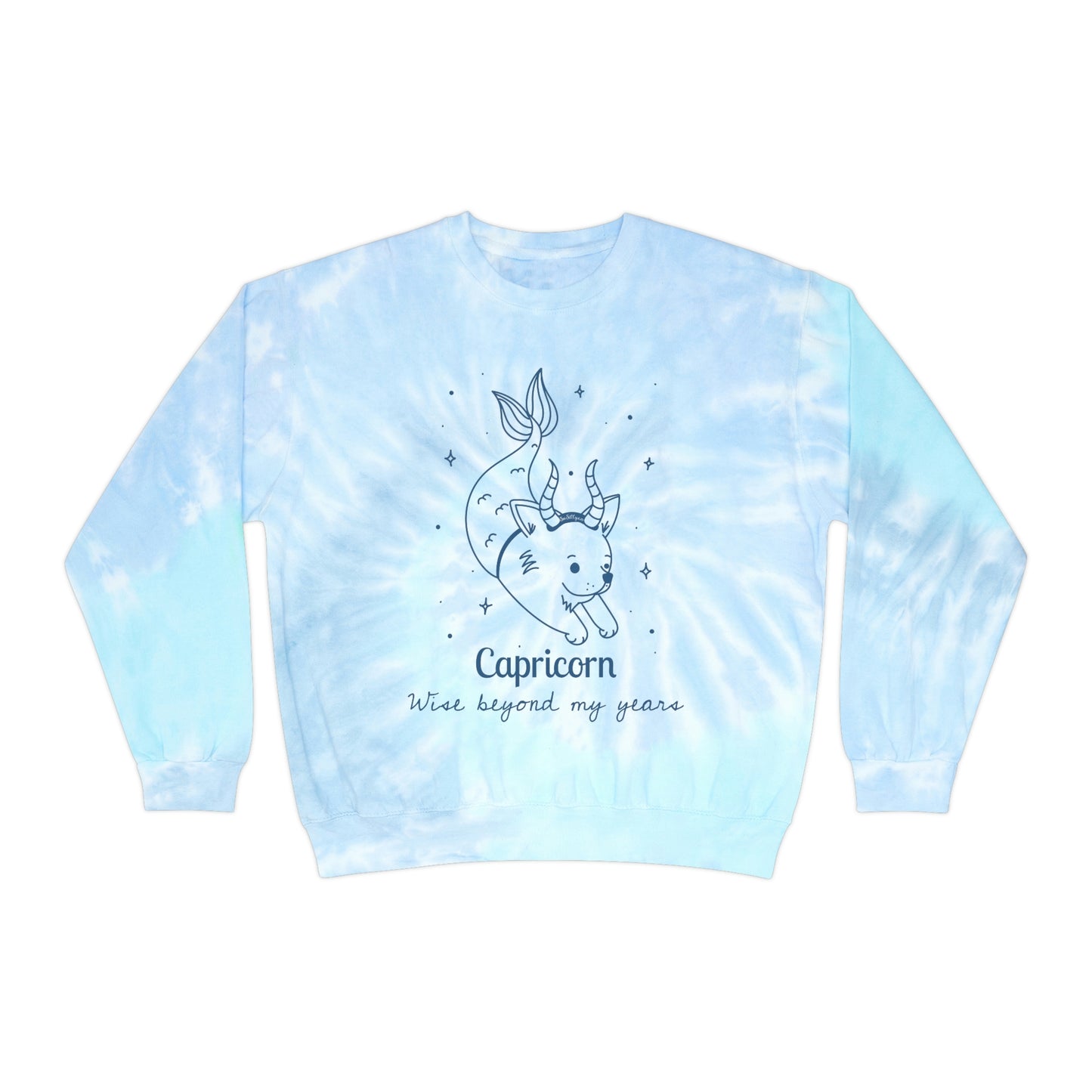 So Silly Astrology Dog | Unisex Tie-Dye Sweatshirt - Capricorn