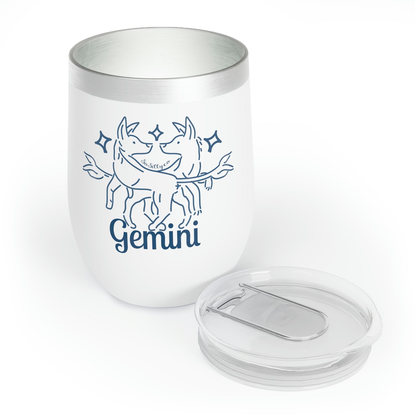 So Silly Astrology Dog | Chill Wine Tumbler - Gemini