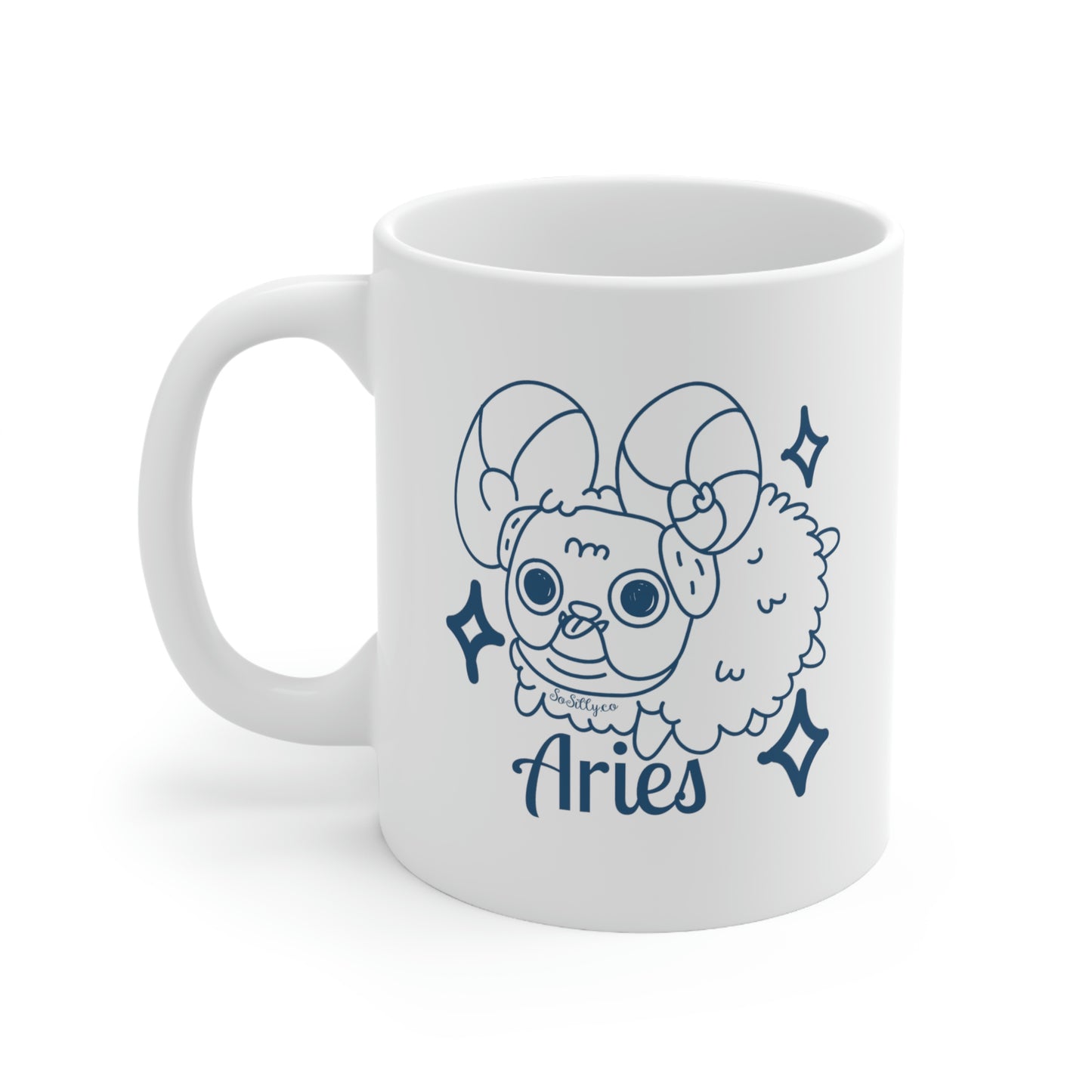 So Silly Astrology Dog | 11oz Ceramic Mug - Aries