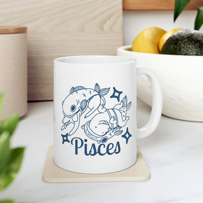 So Silly Astrology Dog | 11oz Ceramic Mug - Pisces