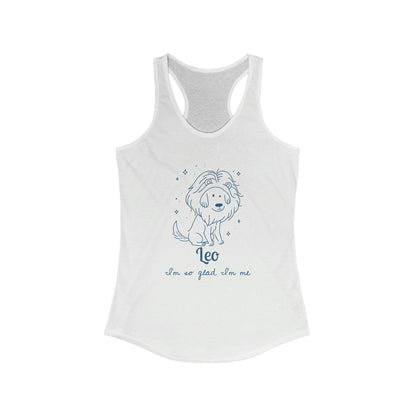 So Silly Astrology Dog | Women's Racerback Tank - Leo