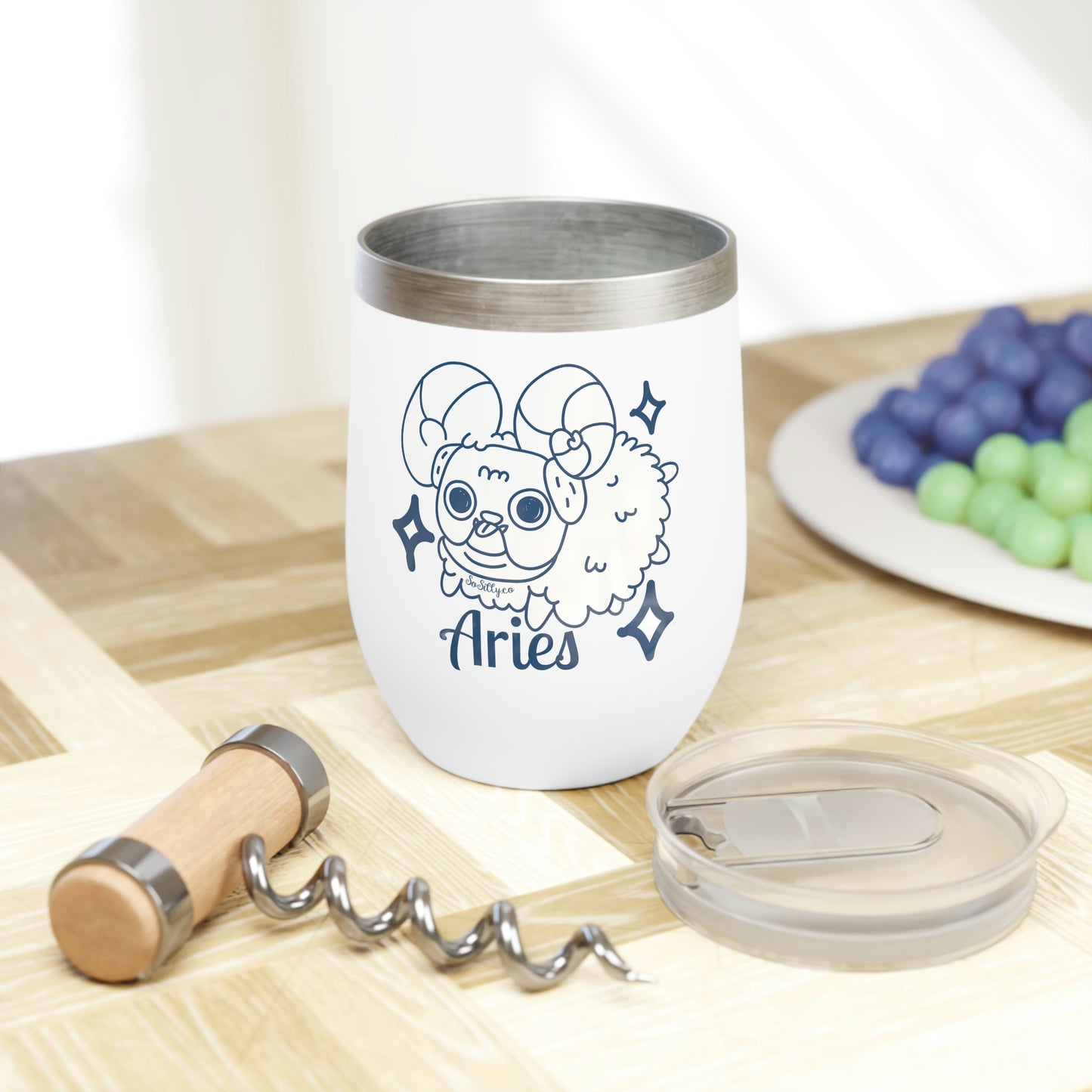 So Silly Astrology Dog | Chill Wine Tumbler - Aries