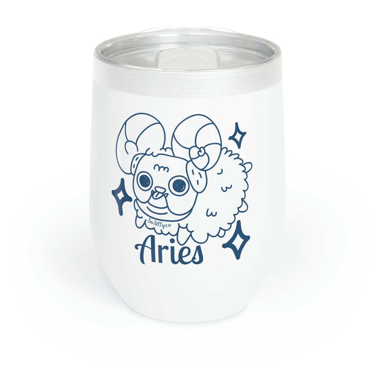 So Silly Astrology Dog | Chill Wine Tumbler - Aries