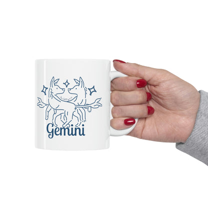 So Silly Astrology Dog | 11oz Ceramic Mug - Gemini
