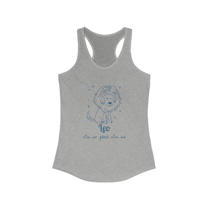 So Silly Astrology Dog | Women's Racerback Tank - Leo