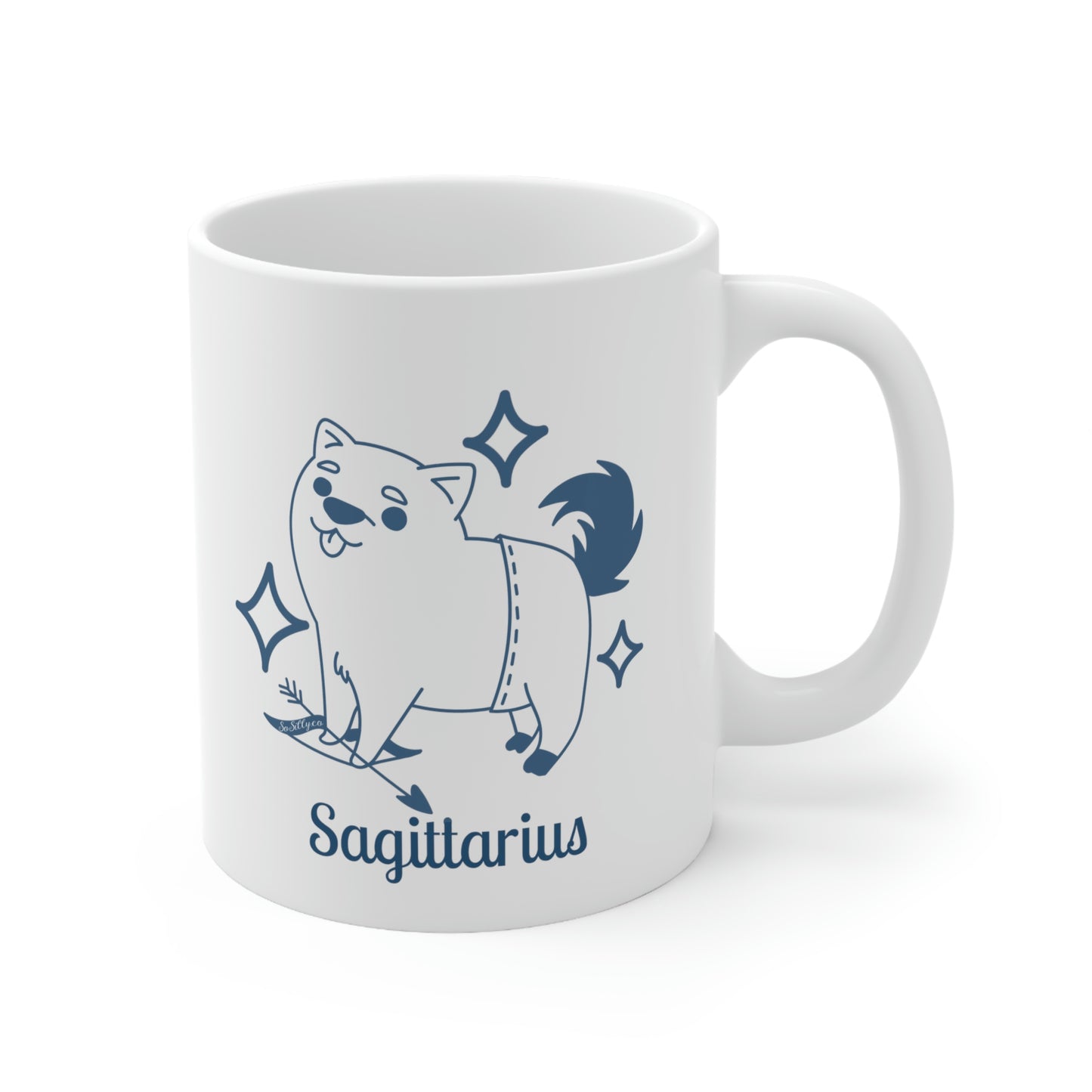 So Silly Astrology Dog | 11oz Ceramic Mug - Sagittarius