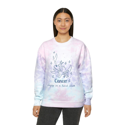 So Silly Astrology Dog | Unisex Tie-Dye Sweatshirt - Cancer