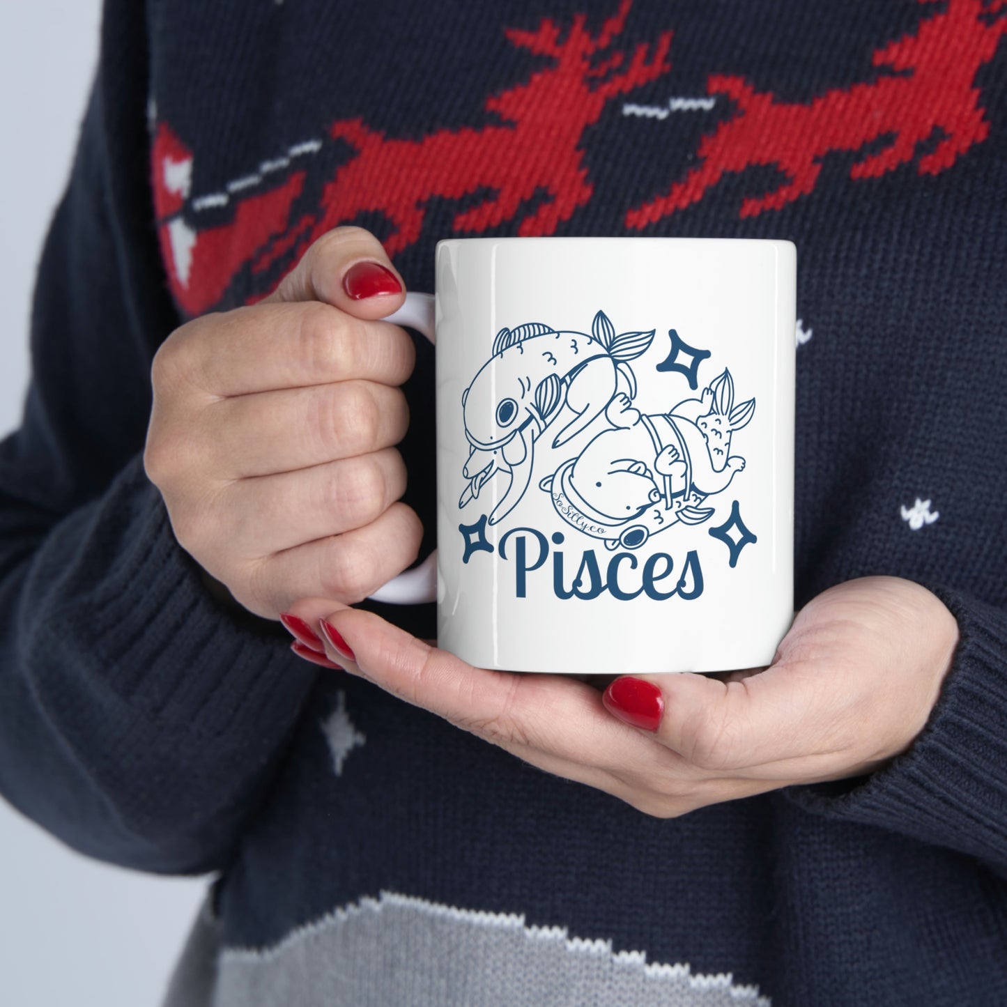 So Silly Astrology Dog | 11oz Ceramic Mug - Pisces