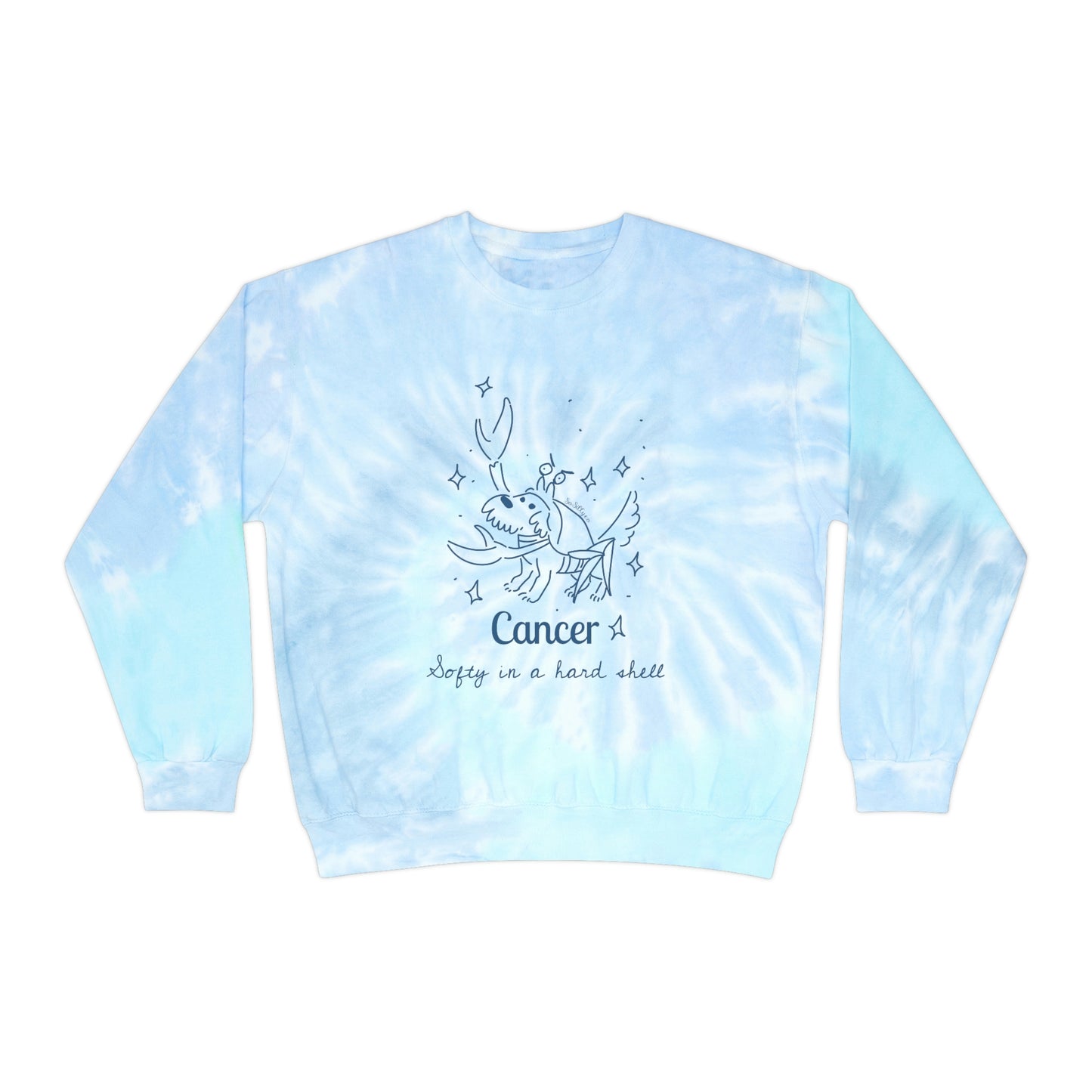 So Silly Astrology Dog | Unisex Tie-Dye Sweatshirt - Cancer