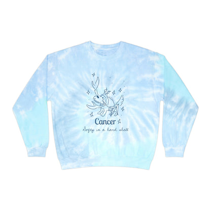 So Silly Astrology Dog | Unisex Tie-Dye Sweatshirt - Cancer