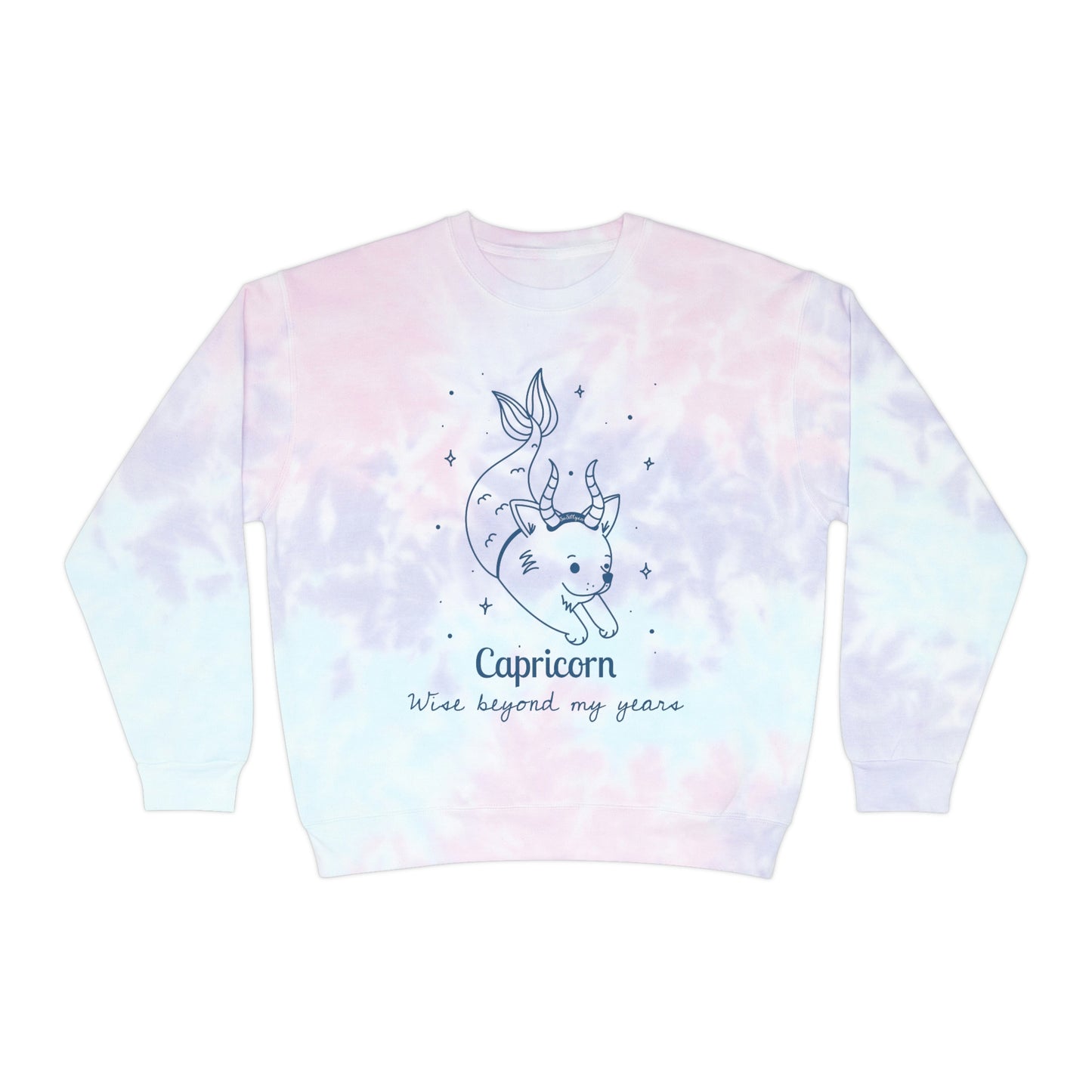 So Silly Astrology Dog | Unisex Tie-Dye Sweatshirt - Capricorn