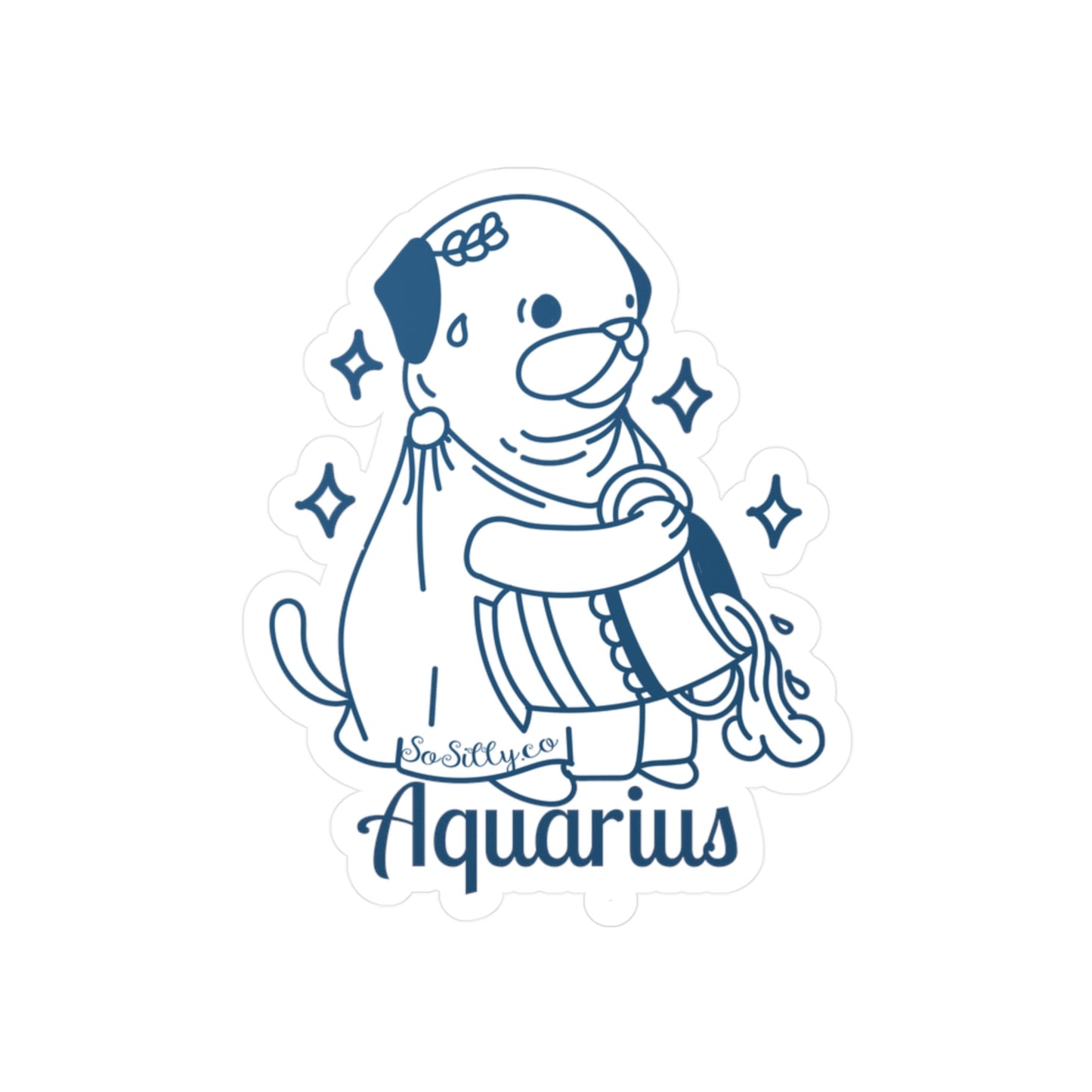 So Silly Astrology Dog | Vinyl Decal - Aquarius