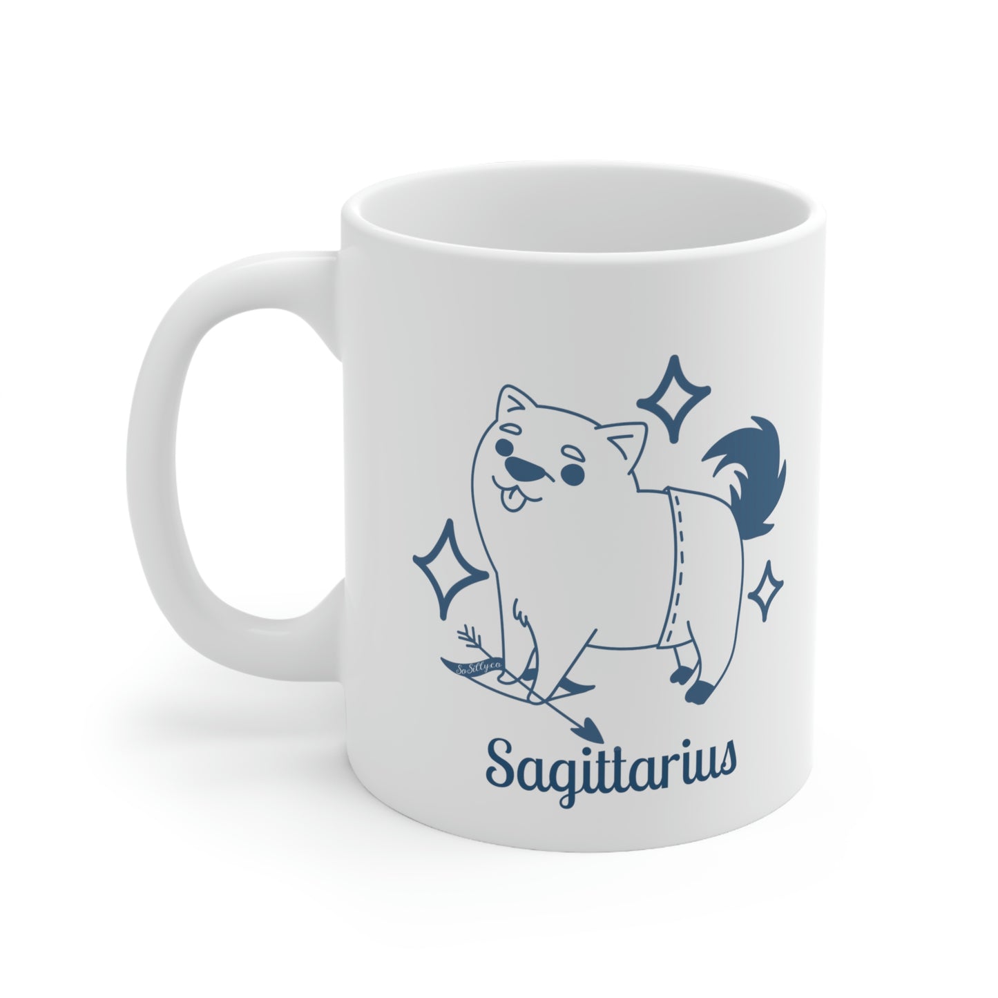 So Silly Astrology Dog | 11oz Ceramic Mug - Sagittarius