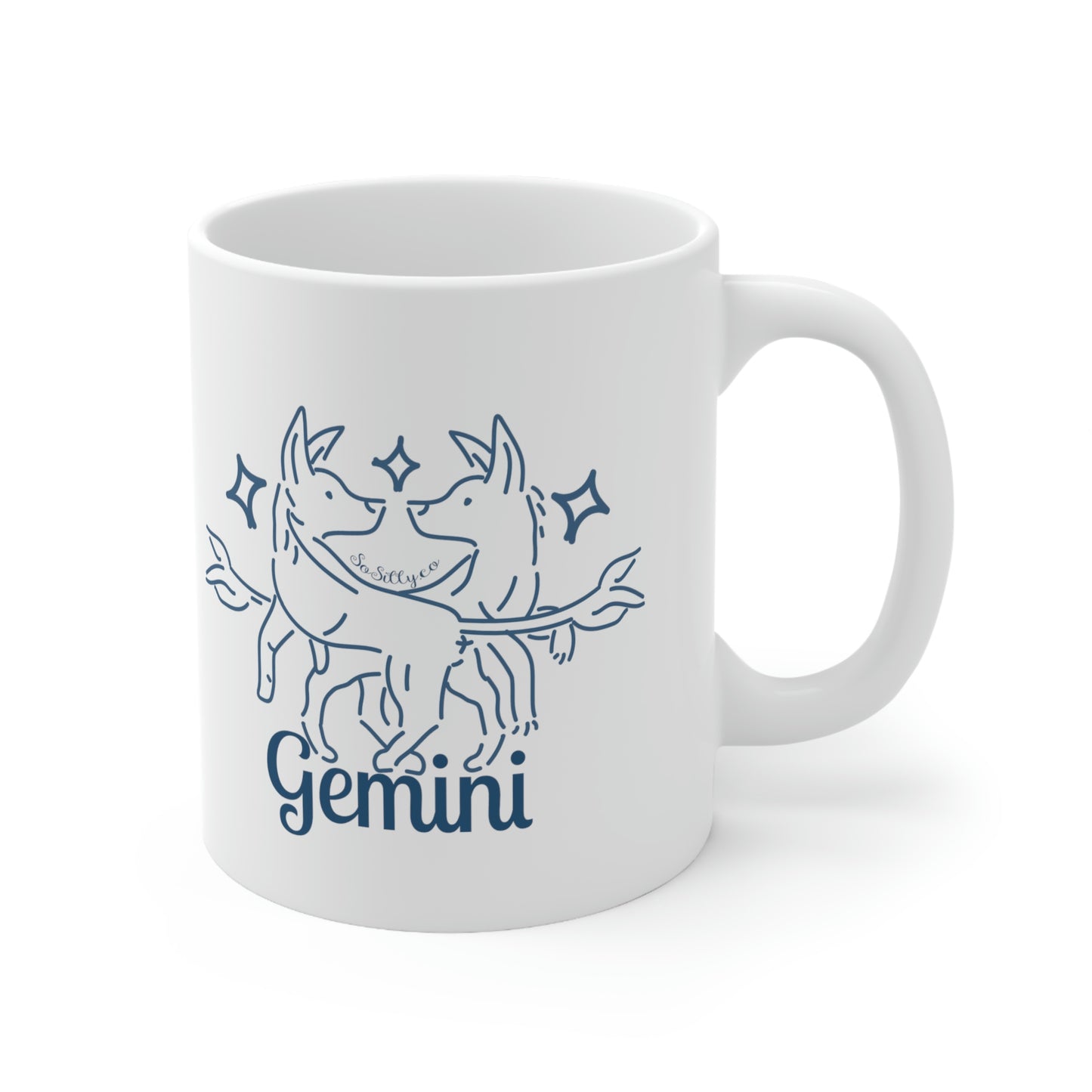 So Silly Astrology Dog | 11oz Ceramic Mug - Gemini