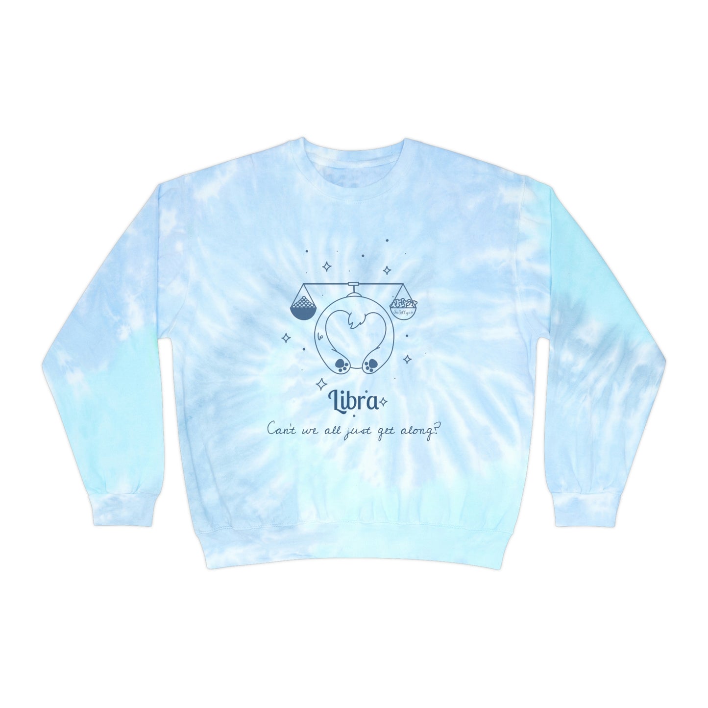 So Silly Astrology Dog | Unisex Tie-Dye Sweatshirt - Libra